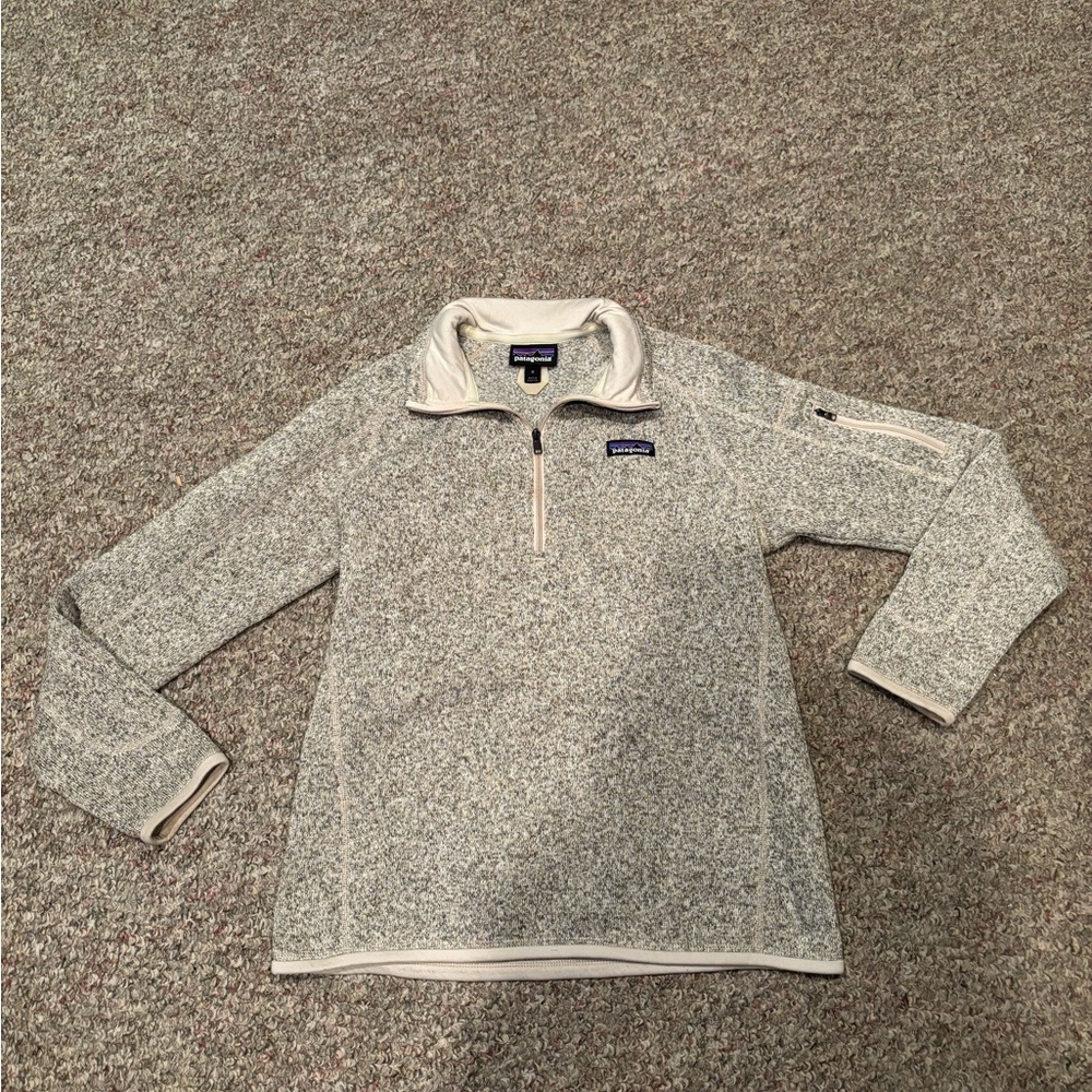 Patagonia Heathered Gray Quarter-Zip Jacket